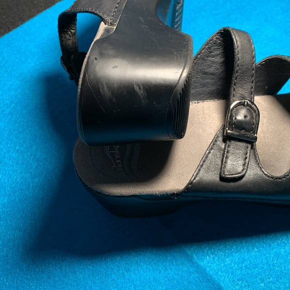 DANSKO black leather sandals 38 7.5 8 - Picture 3 of 3